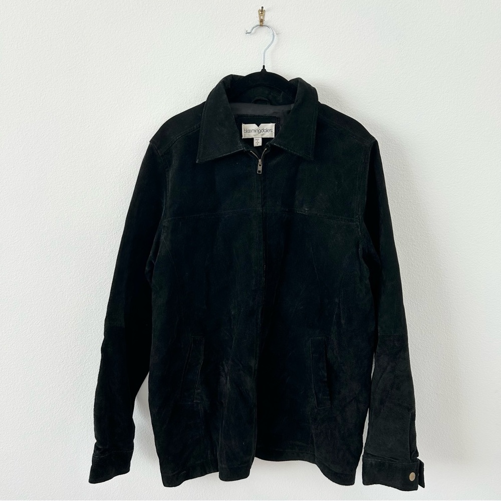Vintage 1980s/1990s Bloomingdale’s Zip Front Suede Jacket
